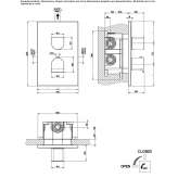 2-hole brass shower faucet with plate Nauen