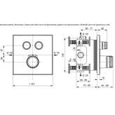Concealed thermostatic shower mixer with plate Choloma