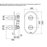 Single-lever shower mixer with plate Ararat