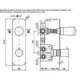 Concealed thermostatic brass shower faucet with diverter Beznea