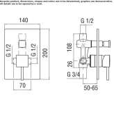 Shower faucet with switch Castione