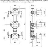 3-hole concealed shower faucet Tinta