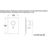 Shower faucet with diverter and plate Pliska