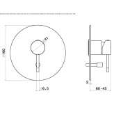 Single-lever shower faucet with diverter Chichica