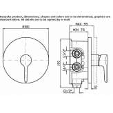 Concealed, brass shower faucet with one handle Lassee