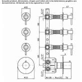 4-hole thermostatic concealed shower mixer made of stainless steel Nidzica