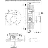 Chrome-plated brass shower faucet with diverter Apold