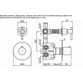 Concealed thermostatic shower mixer made of stainless steel Nidzica