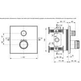Concealed thermostatic shower mixer with plate Choloma