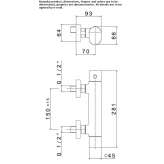 External thermostatic shower faucet Treungen