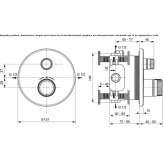 Concealed thermostatic shower mixer with plate Choloma