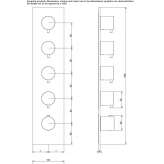 5-hole metal shower faucet with plate Lubian