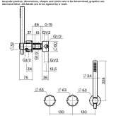 Hydrogressive stainless steel shower faucet with a shower hand Mislata