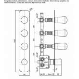 Concealed thermostatic brass shower faucet Beznea