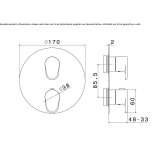 Concealed thermostatic shower faucet Triunfo