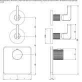 3-hole, metal, thermostatic shower faucet Ballarat