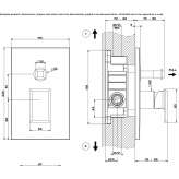 2-otworowa metalowa bateria natryskowa z płytką Petina