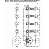 5-hole thermostatic concealed shower mixer made of stainless steel Nidzica