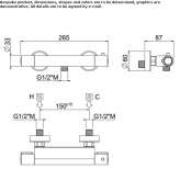 Outdoor thermostatic ABS shower faucet Potton