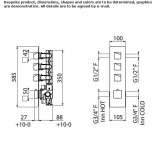 Concealed thermostatic shower mixer with plate Ormeau