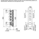 Concealed thermostatic shower mixer with plate Ormeau