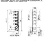 Concealed thermostatic shower mixer with plate Ormeau