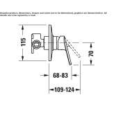 Single-lever shower faucet Liqenas