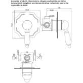 Concealed single-lever shower mixer with plate Pankow