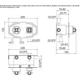 Concealed thermostatic shower faucet with diverter Pankow