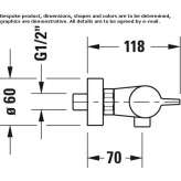 External thermostatic shower faucet Jalisco