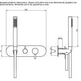 Concealed shower set with a hand shower Breo