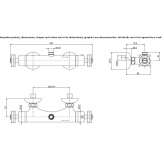 Thermostatic shower tap with individual rosettes Livo