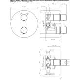 Concealed thermostatic shower mixer made of stainless steel Kolin