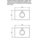 2-hole concealed stainless steel shower faucet Bals