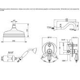 Steel single-lever shower set with a shower head Gulzow