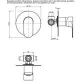 Concealed shower faucet with one handle Ruviano