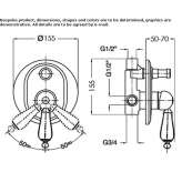 Recessed single handle steel shower faucet Gulzow