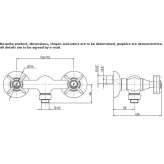 External shower faucet with individual rosettes Livo