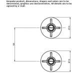 Concealed shower faucet with single rosettes Livo