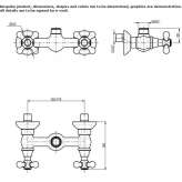 External shower faucet with individual rosettes Eresing