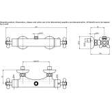 External shower faucet with individual rosettes Eresing