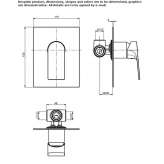 Concealed shower faucet with one handle Evilard