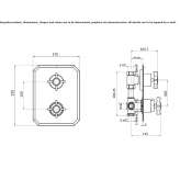 Concealed thermostatic shower mixer made of steel Socond