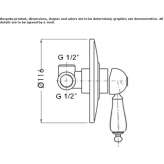 Recessed single handle steel shower faucet Gulzow