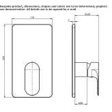 Concealed shower faucet with one handle Ruviano