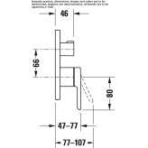 Concealed single-lever shower faucet with diverter Thiene