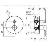 Metal shower faucet with single handle and switch Kimmeria