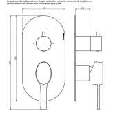 Concealed shower faucet with a switch Carlyle