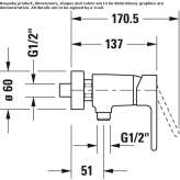 External single-lever shower faucet Niel