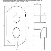 Concealed shower faucet with a switch Carlyle